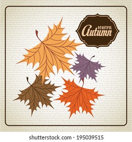 Seasons design over beige background, vector illustration