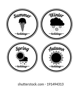 Seasons design over white background, vector illustration