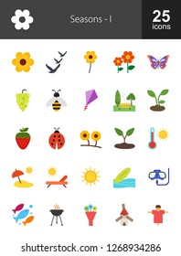 Seasons Flat Icons