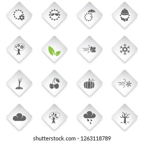 seasons flat rhombus web icons for user interface design
