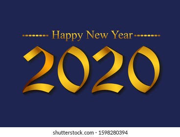 Seasons Greeting and Happy New Year 2020 background. Vector illustration