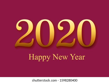 Seasons Greeting and Happy New Year 2020 background. Vector illustration