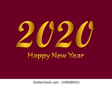 Seasons Greeting and Happy New Year 2020 background. Vector illustration