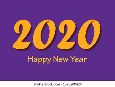 Seasons Greeting and Happy New Year 2020 background. Vector illustration