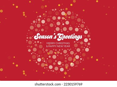 seasons greeting merry christmas and happy newyear with sphere diamond pattern and snowfall background for advertisement banner brochure template website cover package design product presentation.