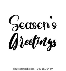 season's greetings black letter quote