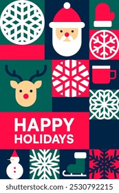 Season's Greetings Card Celebrate Winter Magic with Joyful Holiday Traditions Vector Illustration