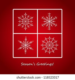 Season's greetings card design, vector