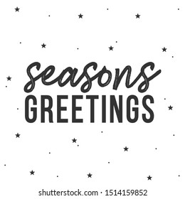 Seasons Greetings, Christmas Holiday Greeting Card, Invitation, Social Media Vector Illustration Background