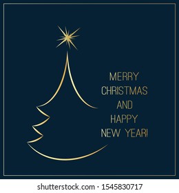 Seasons Greetings, Christmas and New Year Card Design Template