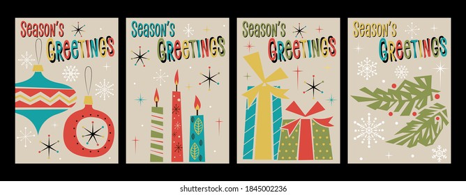 Season's Greetings Christmas Postcard Set, Christmas Decorations, Gifts, Candles