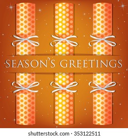 Season's Greetings cracker card in vector format.