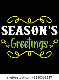 Season's greetings EPS file for cutting machine. You can edit and print this vector art with EPS editor.