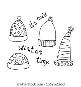 Season's greetings. Hand drawn Christmas holiday collection with lettering and decoration vector elements for greeting cards, stationary, gift tags, scrapbooking, invitations.