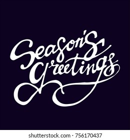 Seasons greetings - hand drawn lettering