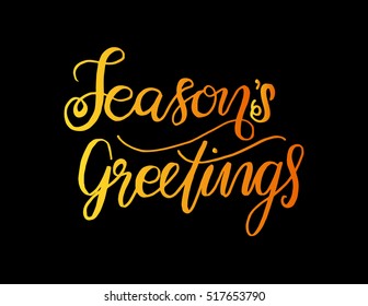 Seasons Greetings Hand Lettered Quote. Bible Verse. Modern Calligraphy