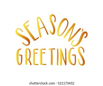Seasons Greetings Hand Lettered Quote. Bible Verse. Modern Calligraphy