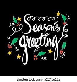 SEASON'S GREETINGS hand lettering
