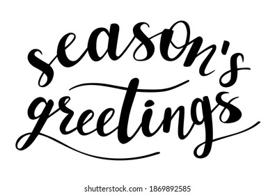 Seasons greetings hand lettering. Christmas quotes and other holidays phrases for cards, banners, posters, mug, scrapbooking, pillow case, phone cases and clothes design. 