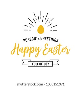 Seasons greetings happy Easter lettering