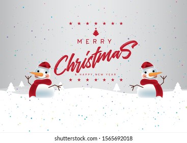 Season's Greetings, Happy Holidays, Merry Christmas and Happy New Year Background or Wallpaper, Card Poster, with snowflake Design, Vector EPS