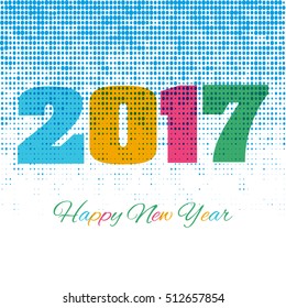 Seasons greetings. Happy New 2017 year. Colorful, contemporary 