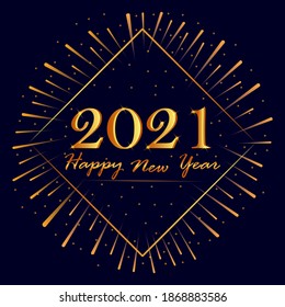 Seasons Greetings and Happy New Year 2021 background. Vector illustration
