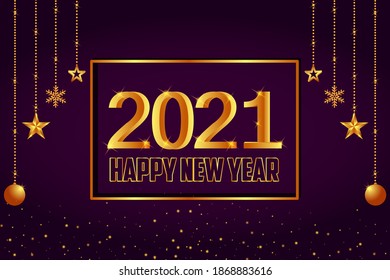 Seasons Greetings and Happy New Year 2021 background. Vector illustration
