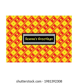 Seasons Greetings lettering on white background. Vector hand drawn Christmas illustration. Happy Holidays greeting card, poster template.