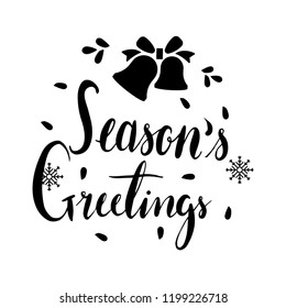 Seasons greetings message badvektor