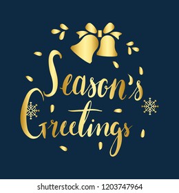 Seasons greetings message badvektor