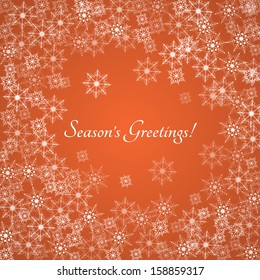 Seasons Greetings Snowy Vector Background