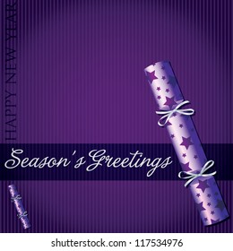 Season's Greetings star cracker card in vector format.