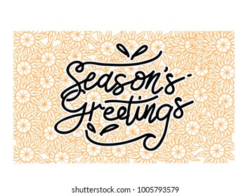 Season's Greetings Template Vector