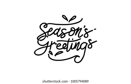 Season's Greetings Template Vector