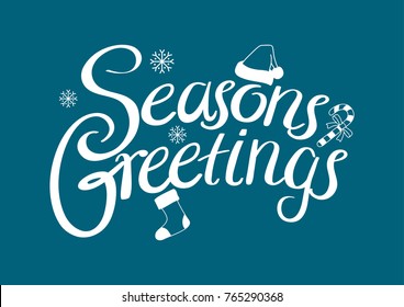 Seasons Greetings Text For Christmas Theme And Background