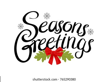 Seasons Greetings text for Christmas theme and background