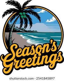 Season's Greetings t-shirt vector art illustration