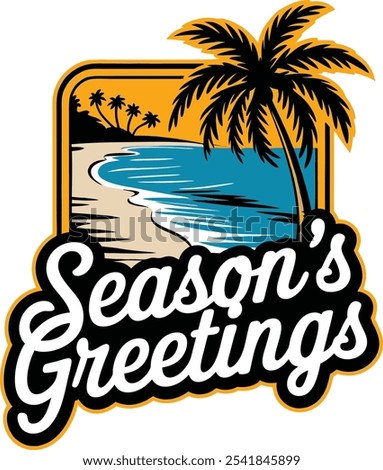Season's Greetings t-shirt vector art illustration