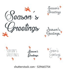 Season's Greetings Typography Design Template