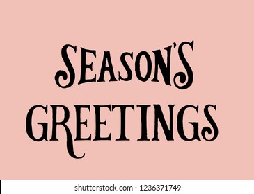 Seasons Greetings typography illustration