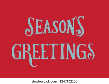 Seasons Greetings Typography Illustration Stock Vector (Royalty Free ...