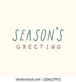 Seasons Greetings Typography Vector Stock Vector (Royalty Free ...