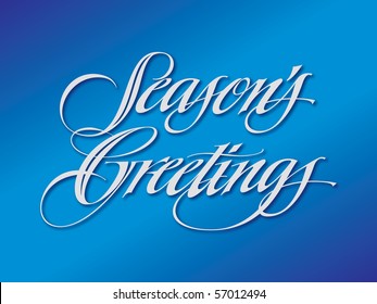 Season's Greetings Vector Lettering