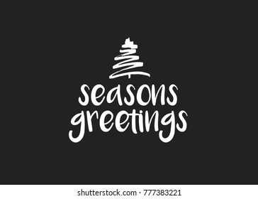 Seasons Greetings Vector Text