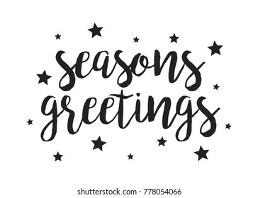 Seasons Greetings Vector Text Background