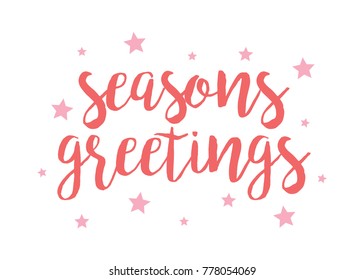 Seasons Greetings Vector Text Background