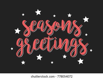 Seasons Greetings Vector Text Background