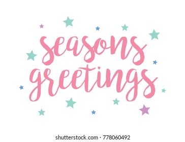 Seasons Greetings Vector Text Background