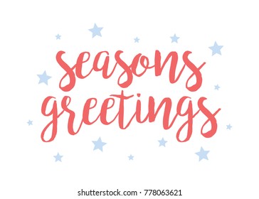 Seasons Greetings Vector Text Background